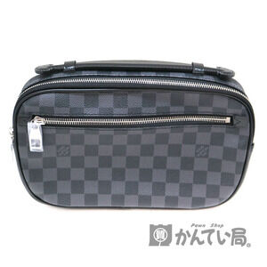 Louis Vuitton Umbrella Body Bag Damier Canvas Graphite Black Gray LV